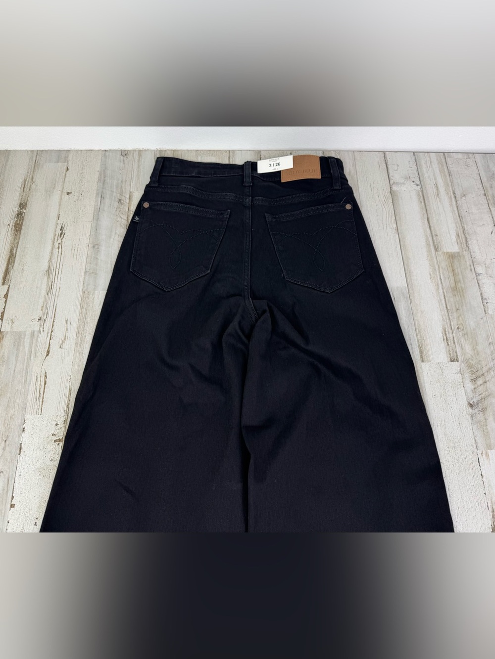 Judy Blue Jeans Womens 3/26 (26x35) Black High Rise Retro Wide Leg Fit NWT - Picture 10 of 11